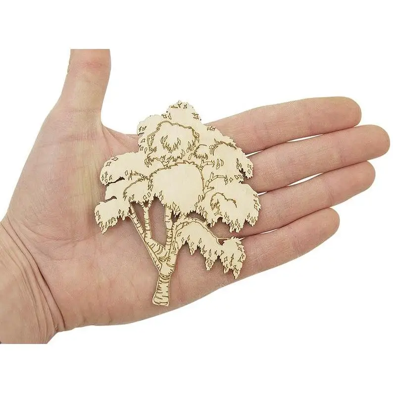 

Wooden Tree (10cm) Birch Tree Shape Art Projects Craft Decoration Gift Decoupage Ornament 0451