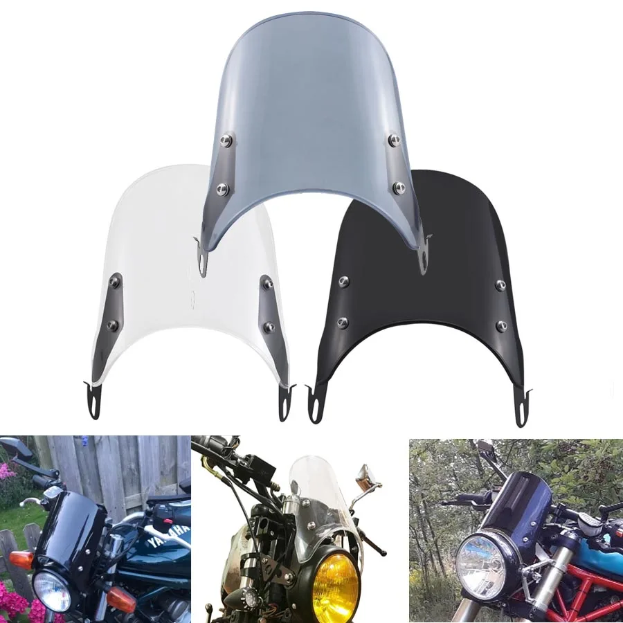 Мотоциклетная фара в стиле ретро 5 7 дюймов для Harley Honda Yamaha XJR 1300 Suzuki GSX 1400|Козырьки