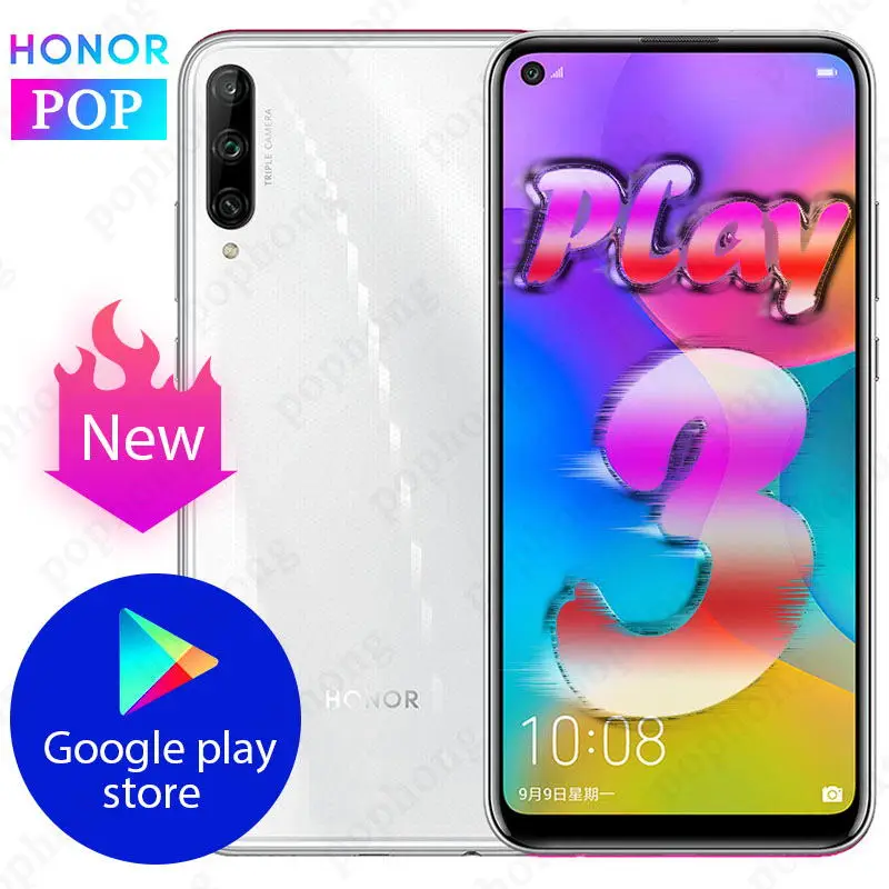 HONOR PLAY 3, мобильный телефон, Honor 3 Play, 6,39 дюймов, Kirin710F, четыре ядра, Android 9,0, разблокировка лица, Поддержка Google play