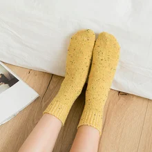 Лидер продаж; Новинка; сезон осень-зима; теплые дизайнерские носки из пряжи; Женские однотонные носки высокого качества; Meias