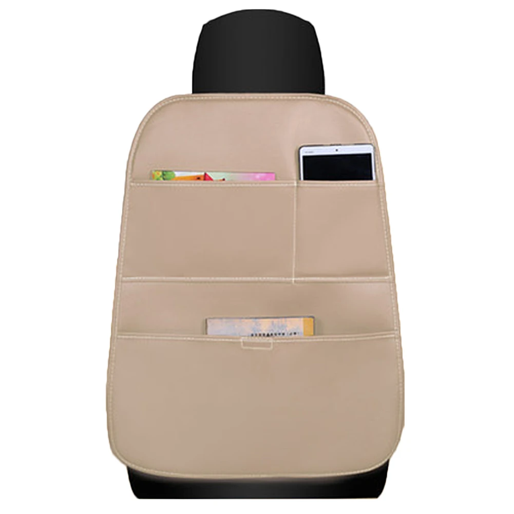 dropshipping Car Seat Back Cover Mat Protector Anti-kick Pad Waterproof Storage Pockets Accessories OE88