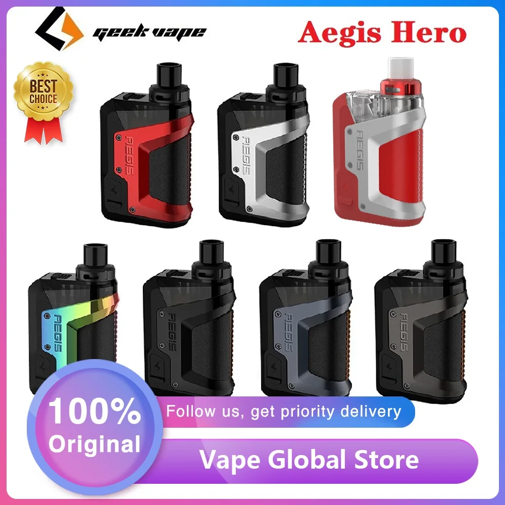 Набор для вейпа Geekvape Aegis Hero электронная сигарета с аккумулятором 1200 мАч 45 Вт баком