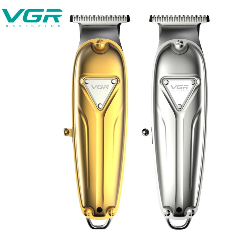 VGR Professional Electric Men New Hair Clipper Full Metal Rechargeable Trimming Carving Fadertondeuse Cheveux Barber Clipper