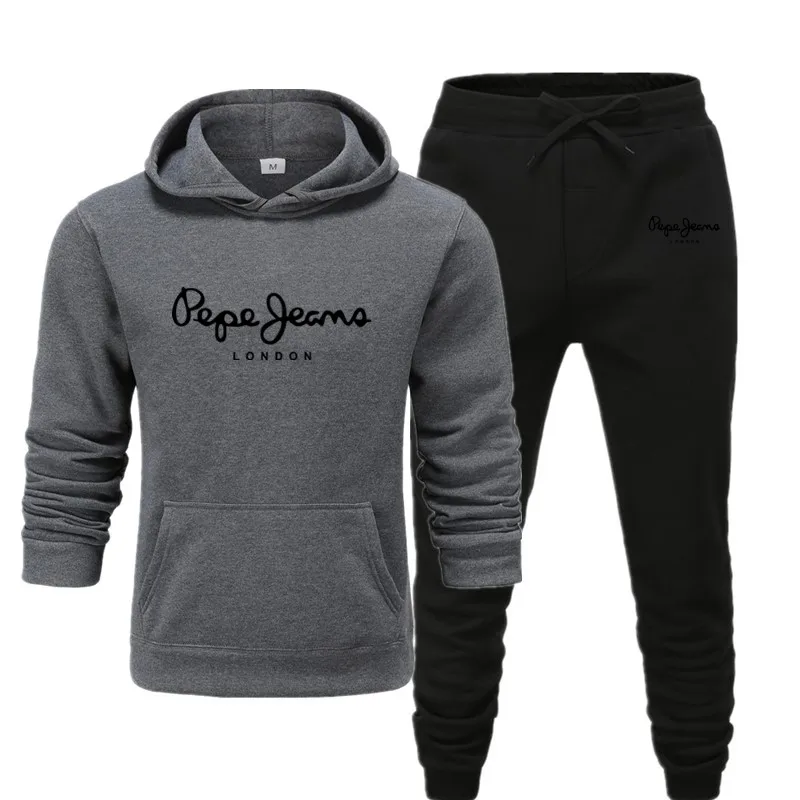 MensSportswear толстовки тренировочные штаны костюм для бега спортивная одежда белый принт Удобная спортивная одежда модная одежда большого размера новинка