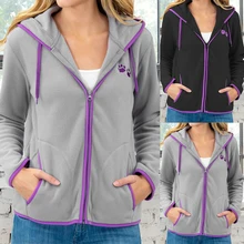 Осенняя женская куртка для пеших прогулок, пальто, куртки на молнии с длинными рукавами, толстовки с капюшоном, женские повседневные тренировочные ветрозащитные спортивные костюмы