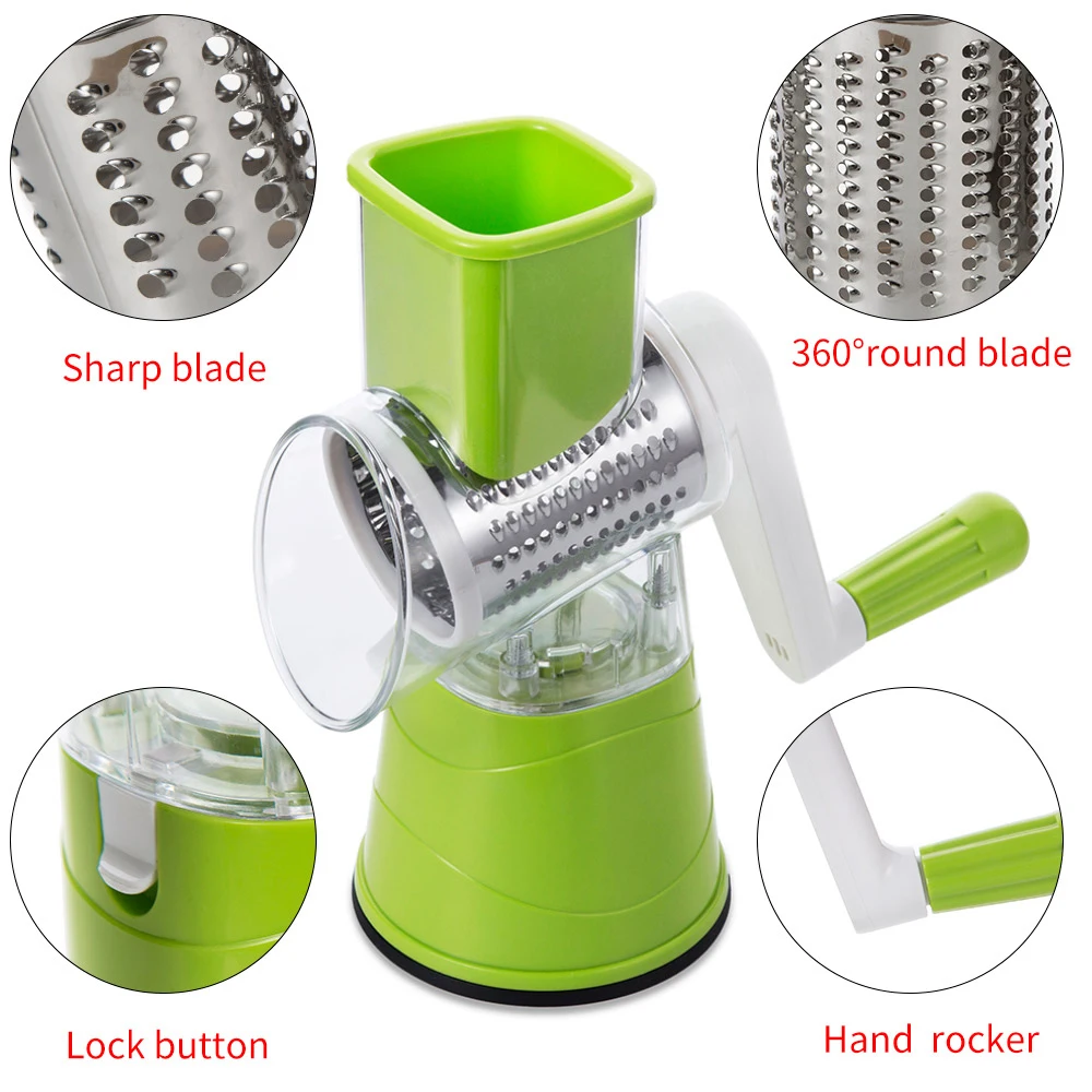 Manual Vegetable Cutter Slicer Multifunctional Round Mandoline Slicer Potato Cheese Kitchen Gadgets Kitchen Accessories