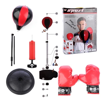 

Height Adjustable Sport Boxing Punching Bag with Gloves Punching Ball for Kids Outdoor Toy Sports Fun (75-105cm) - Color Random