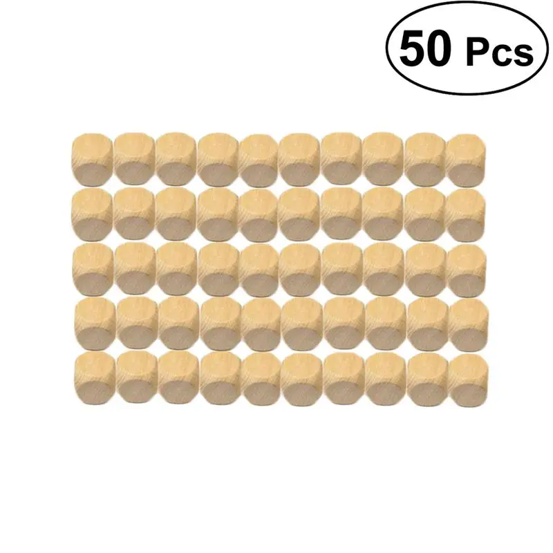 

20MM Wooden Cubes Crafts Blank Dice Set Blank Six Sides Wood Blocks for DIY Puzzle
