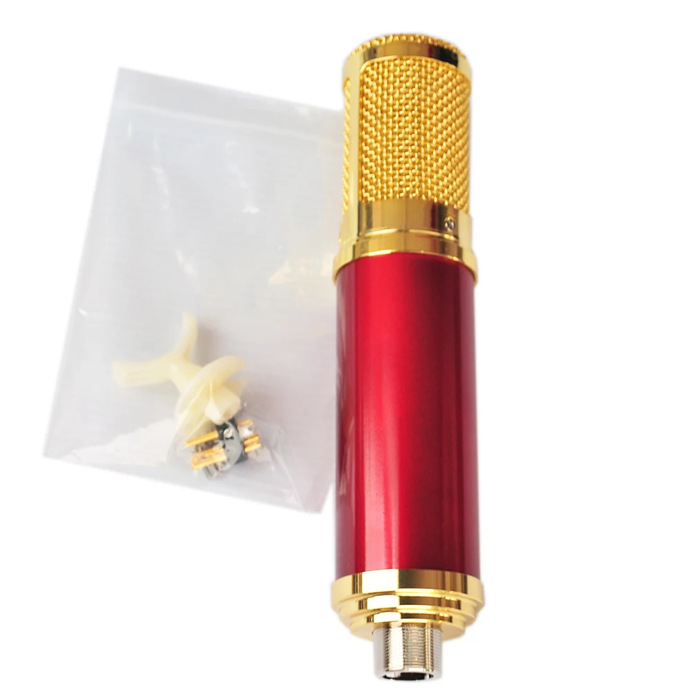 Red gold black Metal DIY Microphone Body Casing Condenser Microphone