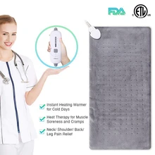 Extra Large 12*24'' 100 - 120V 85W Washable Electric Blanket Heating Pad 110V for Back Pain Relief Auto Off Body Warmer US Plug