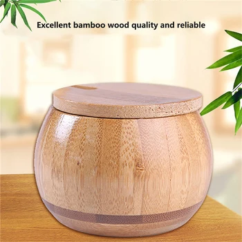 

VOGVIGO Wooden Spice Jar Seasoning Can Without Lid Spoon Kitchen Tool Salt Storage Box Natural Spice Tank Sugar Pot
