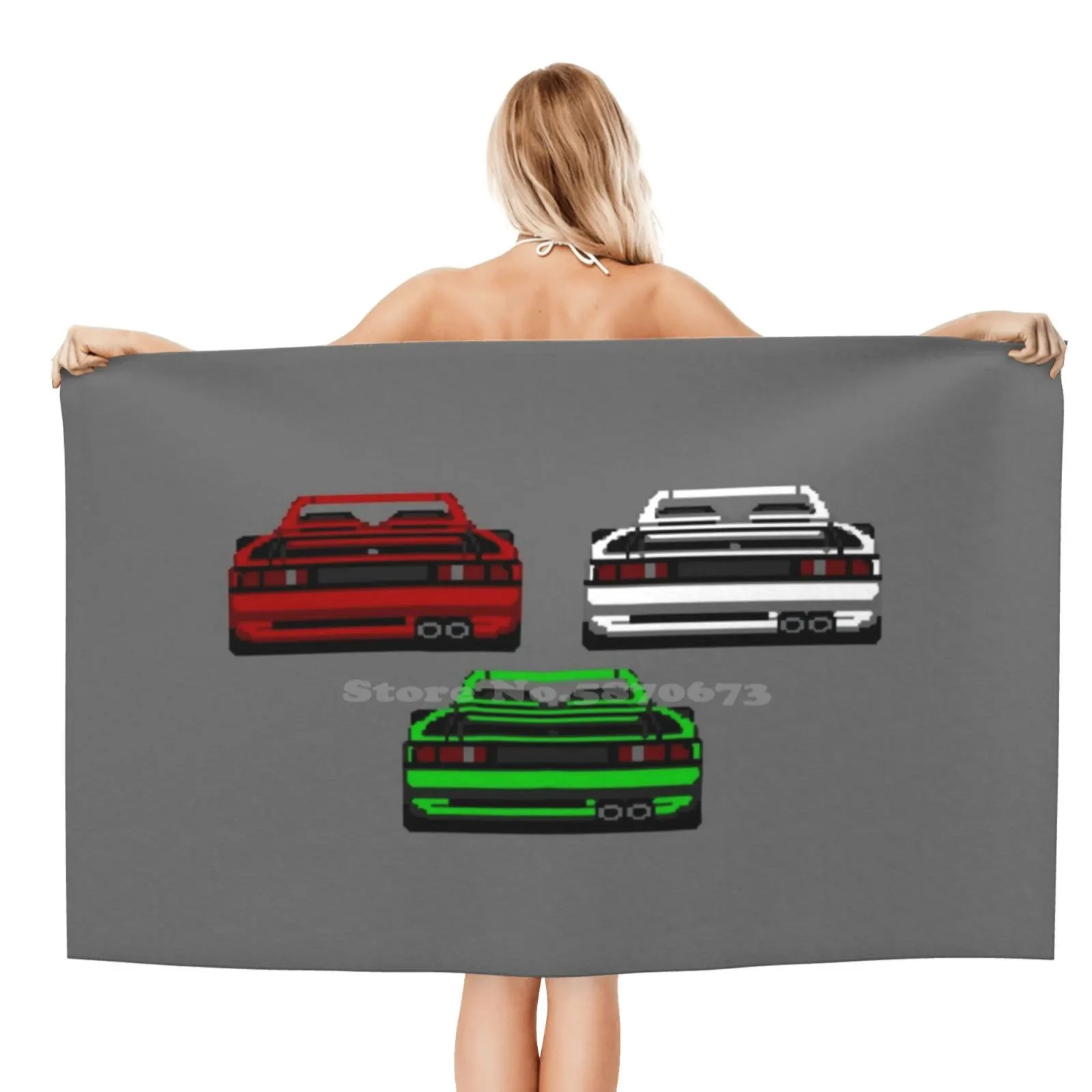 Turbo Challenge Asciugamani Da Bagno Morbidi Personalizzati Home Outdoor Retrogames Retrogame Amiga Lotus Turbo Challenge Cars Race 80S 90S Red