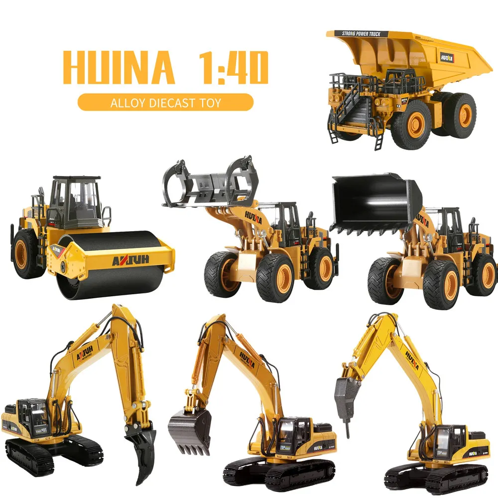HUINA 1 40 Ala m Diecast Ekskavat r M hendislik n aat Model Buldozer 