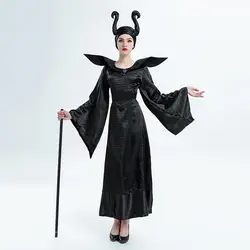 3XL сказочная Сексуальная черная Спящая красавица костюмы ведьмы костюм для взрослых женщин на Хеллоуин вечерние маскарадные костюмы