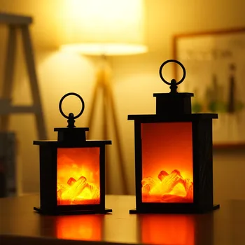 

LED Flame Lantern Lamps Christmas Fake Fireplace Flame Light Simulated Fireplace Flame Effect Light Xmas Decoration Ornament