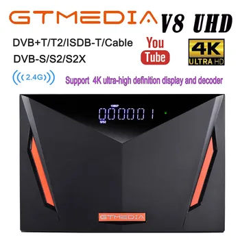 

GTmedia V8 UHD DVB S2 satellite tv receiver Built-in wifi support T2-MI H.265 DVB-S/S2/S2X T/T2/Cable/ATSC-C/ISDBT better V8X