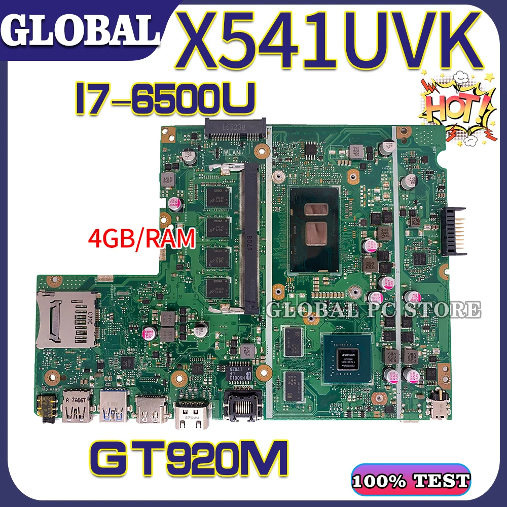 Материнские платы X541UVK материнская плата для ноутбука ASUS X541UJ X541UV X541U F541U A541U 100%