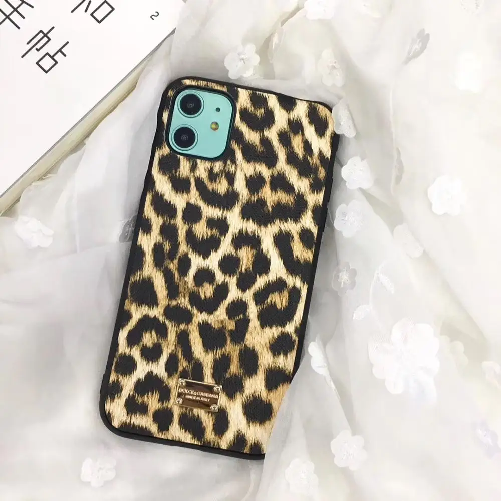 Роскошный бренд DG змея, крокодил, леопард, чехол для телефона для iphone 11 Pro MAX XS XR X 8 7 Plus, задняя крышка, защитный чехол - Цвет: Leopard
