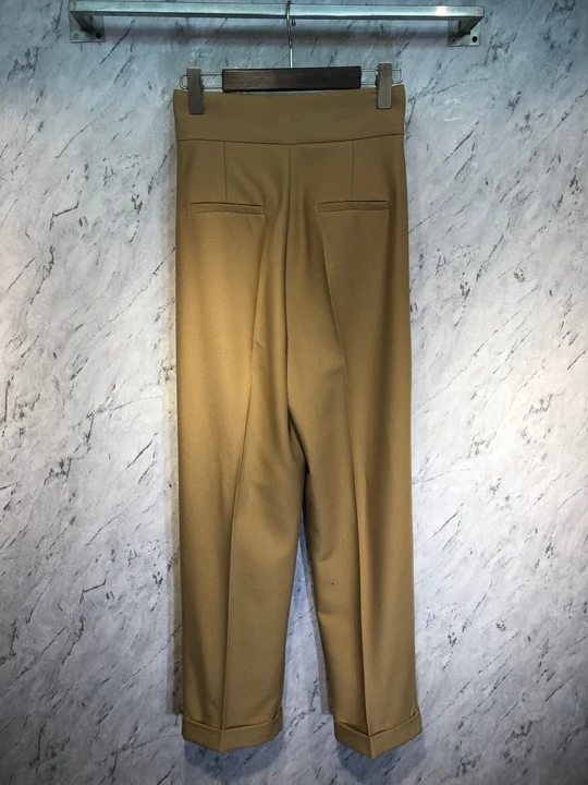 early autumn new women's dress, pure color, casual wear, casual pants, casual pants 1004
