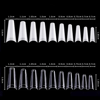 

False Nail Acrylic Gel Nail Manicure Decor Nail Art Tips Beauty Tool Clear/Natural False Coffin Nails Art Tips Decor