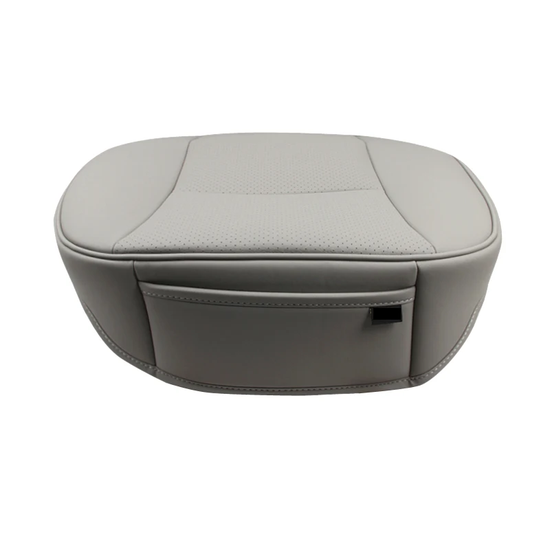 Универсальный 3D полный окруженный чехол для переднего сиденья автомобиля из искусственной кожи роскошный протектор сиденья Подушка черный бежевый чехол на переднее кресло - Название цвета: 1PCS Gray