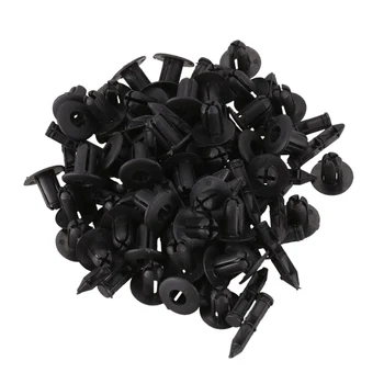

6mm x 12mm Plastic Rivets Car Push Clips 50 Pcs