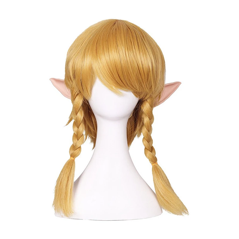 

The Legend of Zelda: Breath of the Wild Link Short Golden Heat Resistant Hair Cosplay Costume Wig + Free Wig Cap