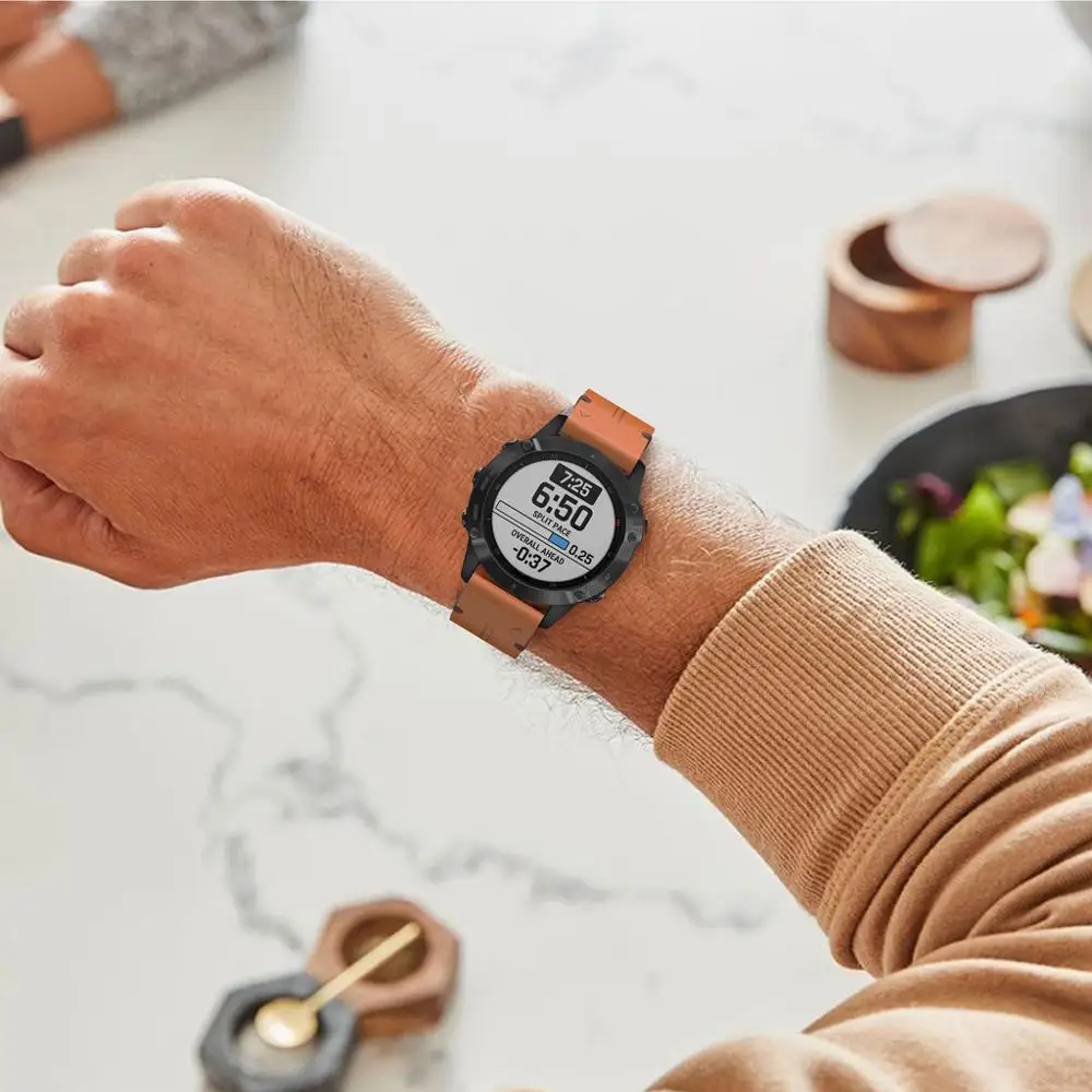 Для Garmin Fenix 6 6 pro 5 5 Plus Forerunner 935 945/Fenix6 Fenix5 кожаный сменный ремешок для часов быстросъемный ремешок 22
