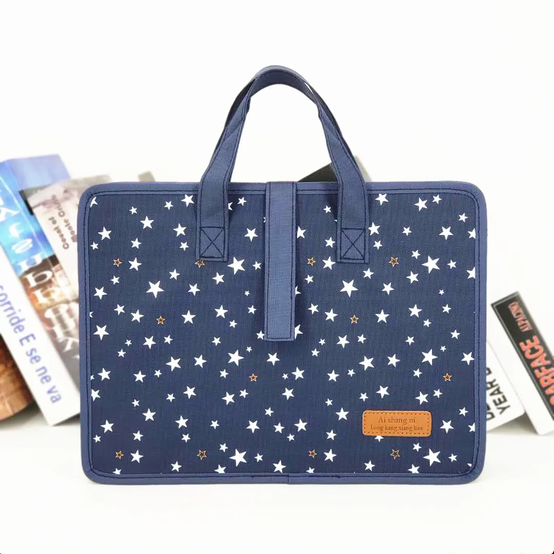 

13F Oxford high grade folder printing portable organ bag A4 fashion student paper bag