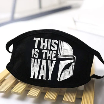 

This Is The Way Print Face Masks Ployester Washable Male Comfortable Reusable Tops Breathable Anti Haze Antibacterial Soft Mask