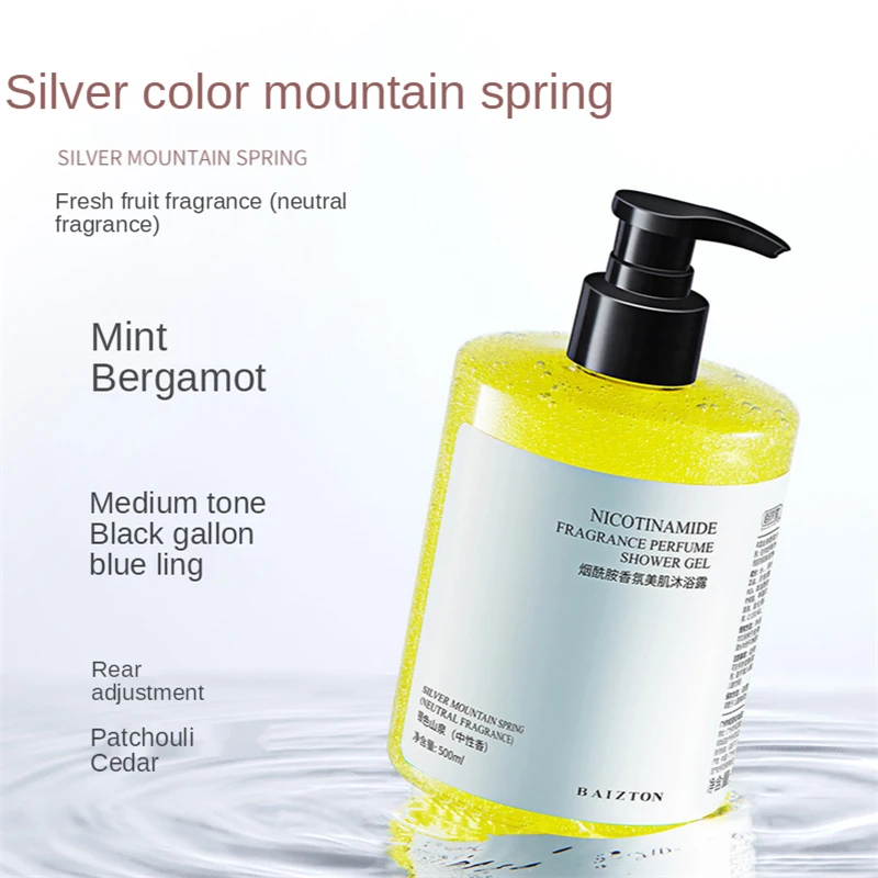 Niacinamide Perfume Shower Gel Body Wash Brightening Exfoliating Smoothing Gentle Cleansing Moisturizing Bath Lotion Women Men body wash