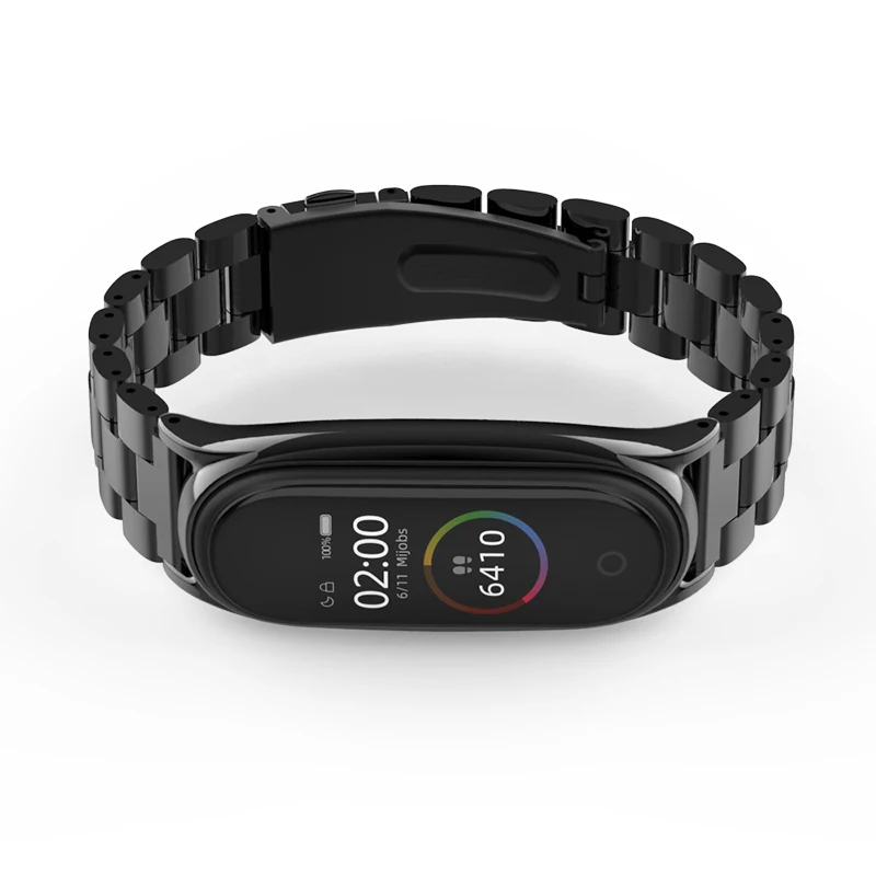 Ремешок для mi Band 4 браслет для Xiaomi mi Band 4 3 Безвинтовой браслет из нержавеющей стали mi band 3 металлический браслет для mi Band 4 умные часы