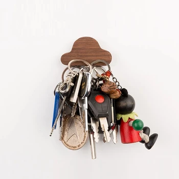 

2 Pack REMARKABLY Wooden Key Hanger Holder Decarative Magnetic Hooks Organizer Rack Keys Storage Home Decoration Accessories