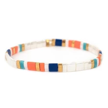 Богемный браслет красочные браслеты Insta Модные женские летние ювелирные изделия Пляж Janpan Miyuki Tila бусины