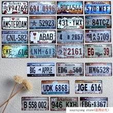 США Техасский Нью-Йорк California номер автомобиля металлический номерной знак винтажный Декор стены гаража Бар Паб оловянные дощечки