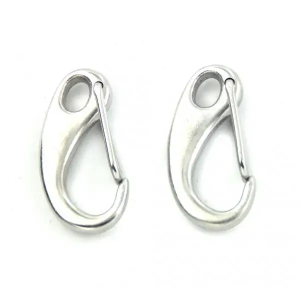 

4pcs Stainless steel Egg Spring Snap Hook Clips Quick Link Carabiner 3cm Climbing Accessories