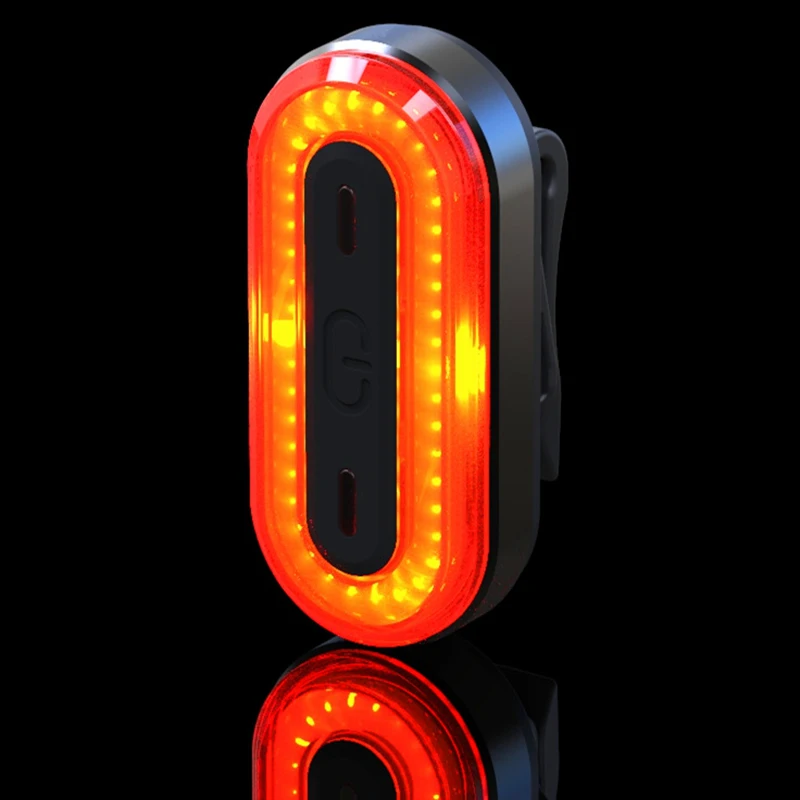 Dropship-Bicycle Rear Tail Light Smart Warning Light Usb Charging Mountain Bike Tail Lights Night Riding Equipment