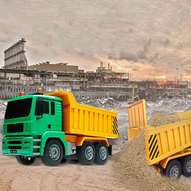 

Simulation Remote Control Engineering Vehicle 1:20 One Key Electric RC Tipper Dump Truck Transportation Model With Sound Light