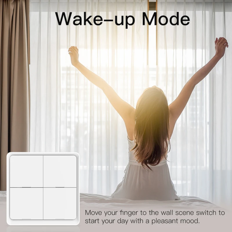 ZigBee Tuya Smart Wall Light Switch APP Wireless Remote Control 4Gang Home Wall Button Switch Work With Alexa Google 4 Gang