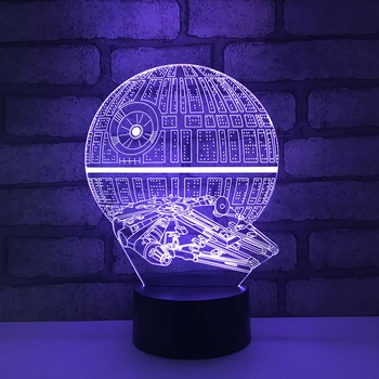 

Star Wars LED RGB Night Light 7 Color Change Desk Light Action Figures 1896 Boys Girls Christmas Toys