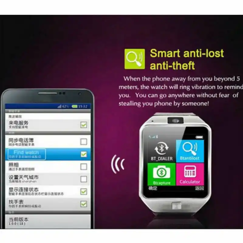latest dz09 bluetooth smart watch camera sim slot for htc samsung android phone