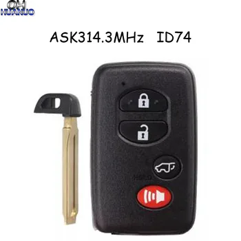 

Smart Card -US（3+1-SUV）button ASK314.3MHz ID74-WD03-WD04 Use for Toyota Camry Yaris RV4 Reiz Vios Corolla Avalon 08-13