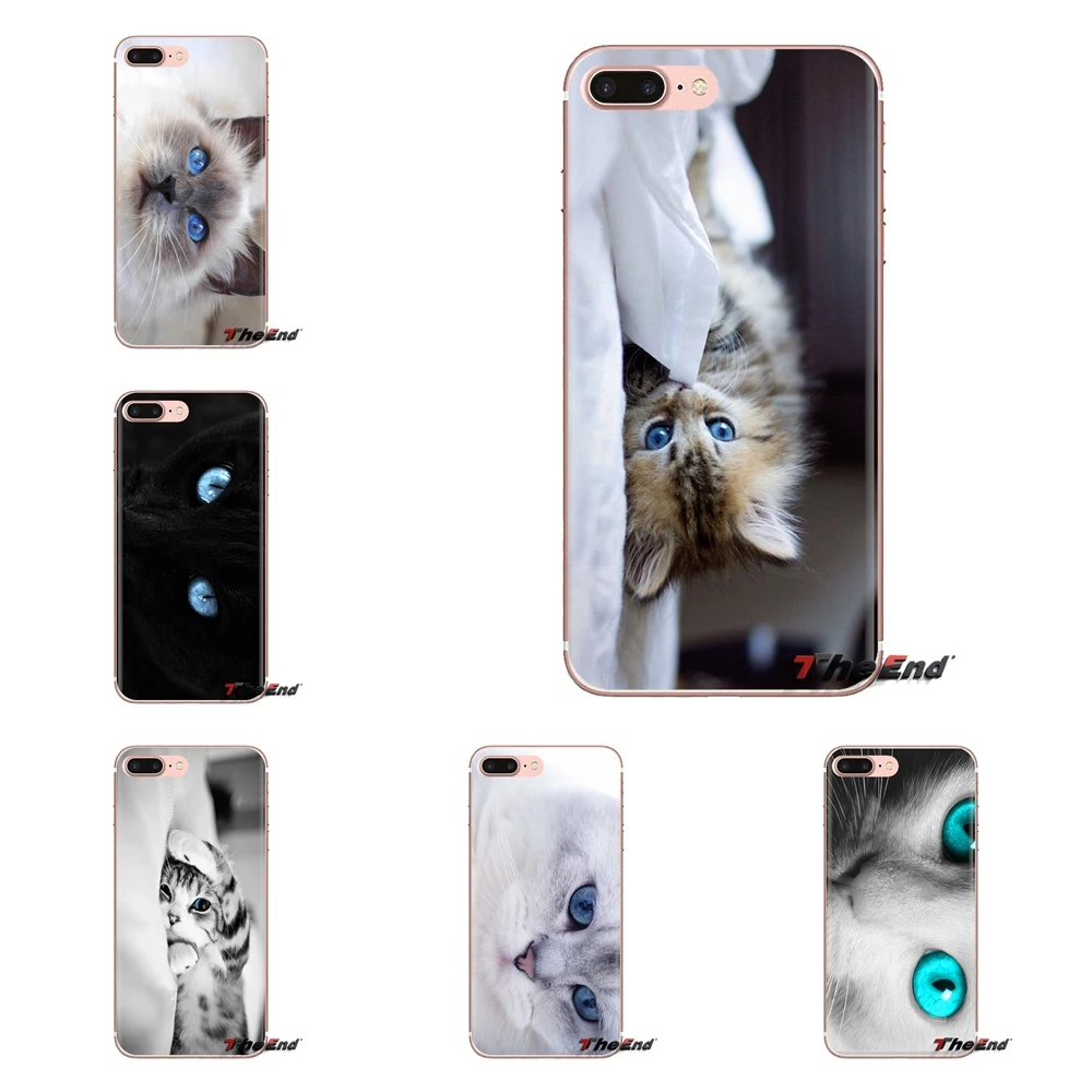 Fondo de pantalla azul ojos gato hd para iPod Touch Apple iPhone 4 4S 5 5S  SE 5C 6 6S 7 8 X XR XS Plus MAX suaves fundas transparentes|Fundas  ajustadas| - AliExpress