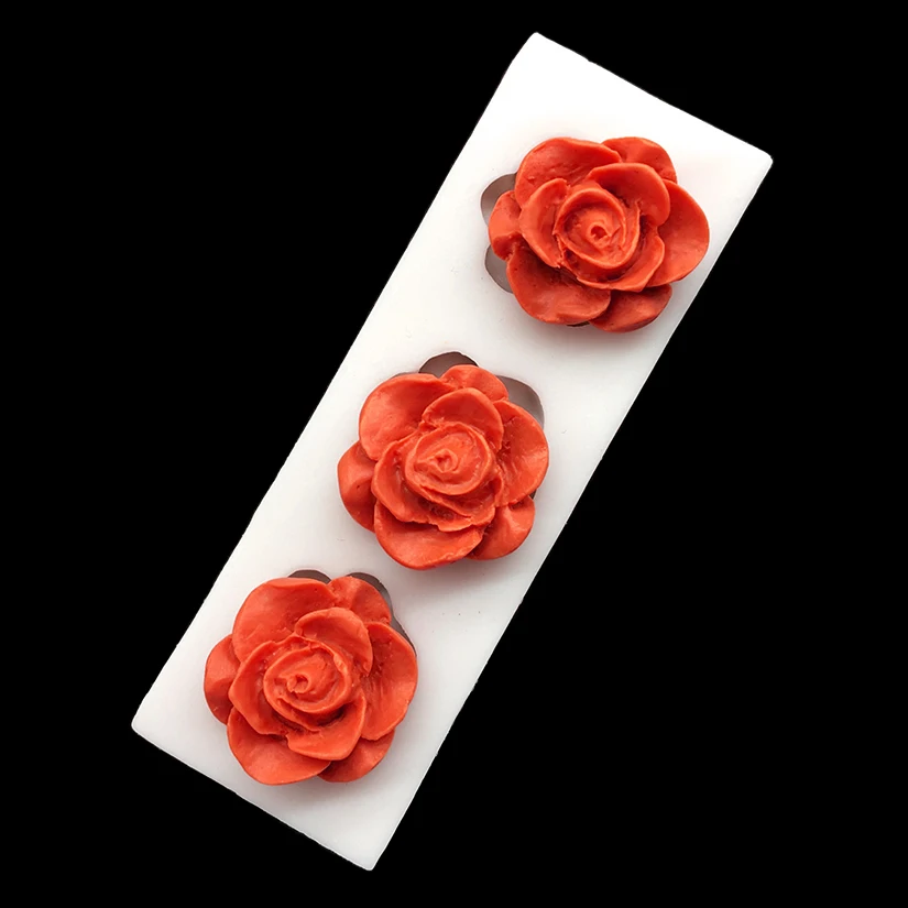 Camellia Mini Rose Daisy Flower Silicone Sugarcraft Mold Resin