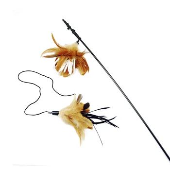 

Feather Cat Teaser Cat Toy Pet Toy Funny Cat Feather Stick with A Bell Cats Toy Cat Accessories Cats Products for Pets NN50WJ