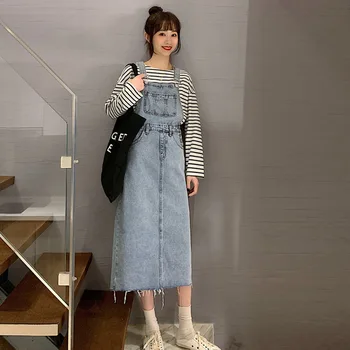 

2020 Women's Summer High Waist Slim Sling Denim Dress Long Maternity Summer Pregnant Pregnancy Clothes Dress