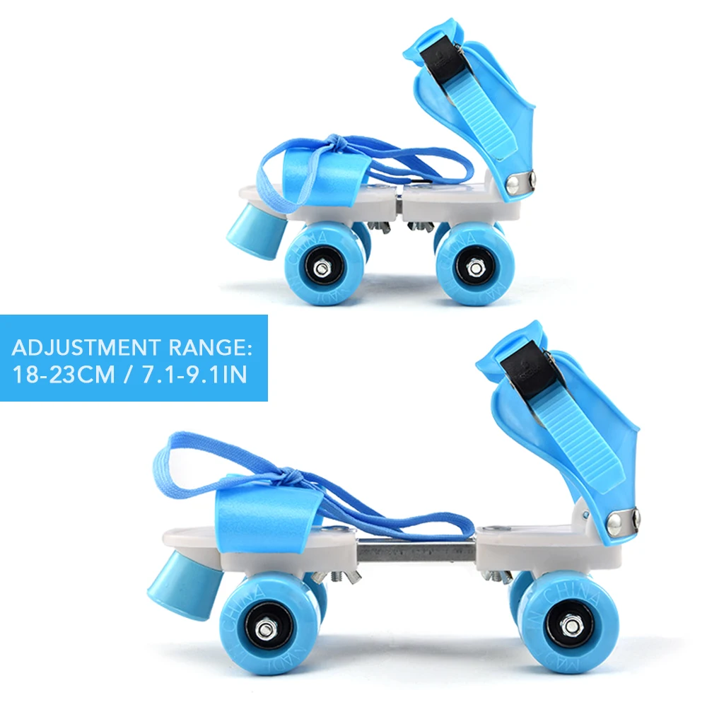 Roller Skating Shoes Set Adjustable Size Children Double Row