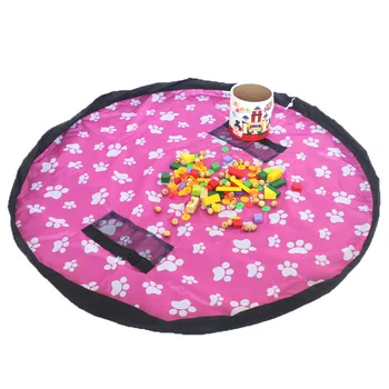 

Portable Kids Toy Storage Bag and Play Mat Toys Organizer Bin Box Fashion Practical Storage Bags waterproof picnic mat 150cm