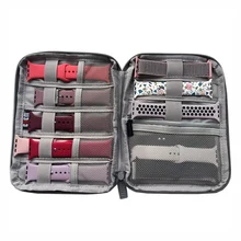 Многофункциональный портативный органайзер для ремешков часов, коробка для ремешков, сумка для хранения, держатель ремешка для часов, Дорожный Чехол для часов, серый, черный Многофункциональный портативный органайзер для ремешков часов, коробка для ремешков, сумка для хранения, держатель ремешка для часов, Дорожный Чехол для часов, серый, черный