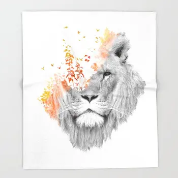 

Lion Blanket Cute Design If I roar Fleece Blankets and Throw Blanket for Beds Christmas Decorations for Home 150X200